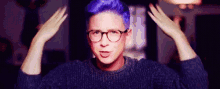 Hair GIF - Tyler Oakley Hair Purple GIFs