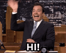 hi hey waving excited jimmy fallon