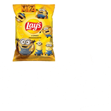 a bag of lays chips with minions on the front