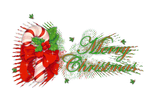 Candy Cane Merry Christmas Sticker - Candy Cane Merry Christmas Transparent Gif Stickers