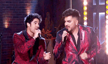 Darren Criss Adam Lambert GIF - Darren Criss Adam Lambert Singing GIFs