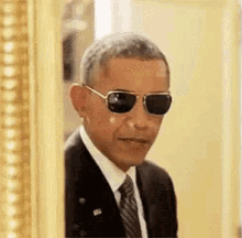 obama shades sunglasses finger gun mirror