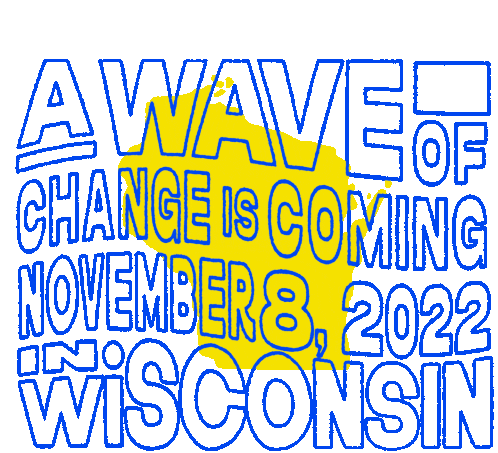 Vote Go Vote Wisconsin Sticker - Vote Go Vote Wisconsin Womens Wave Stickers