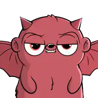 a cartoon drawing of a devil with a fire on its head