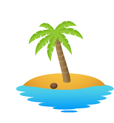 Desert Island Joypixels Sticker - Desert Island Joypixels Palm Tree Stickers