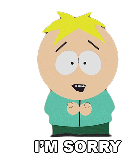 Im Sorry Butters Stotch Sticker - Im Sorry Butters Stotch South Park Stickers