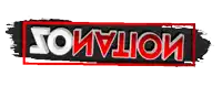 a black and red sign that says zotaion in white letters