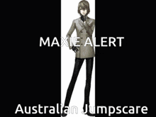 a british flag with the words maxie alert australian jumpscare