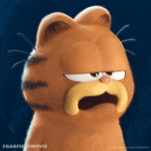 a cartoon cat with a mustache and a scared look on his face