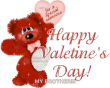 happy valentines day happy valentines day2019 happy valentines day2019wishes red bear my brother