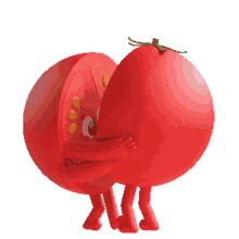 love couple tomato hearts hug