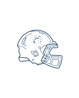 a drawing of a football helmet with a tiger head on it