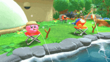 Kirby Bandana Dee GIF - Kirby Bandana Dee Bandana Waddle Dee GIFs