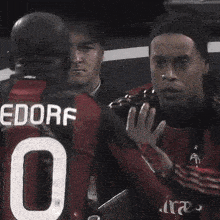 a soccer player with the name eedorf on his back