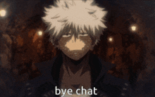 a cartoon character says bye chat in front of a cellphone