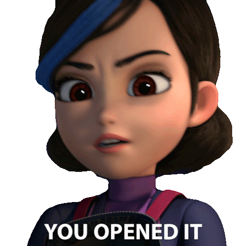 You Opened It Claire Nunez Sticker - You Opened It Claire Nunez Trollhunters Tales Of Arcadia Stickers