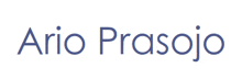 a white background with the name ario prasojo written on it