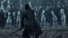 Jon Snow Facing Army GIF - Jon Snow Facing Army Jon Snow GIFs