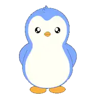 a penguin is holding a pocket watch with the words it 's time written below it