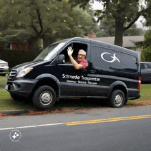 Black Van Waving Hand GIF - Black Van Waving Hand Off-road GIFs