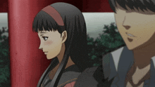 a man and a woman are standing next to each other in a cartoon