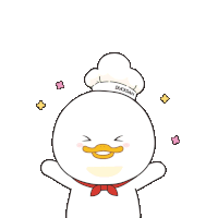 a cartoon of a duck wearing a chef 's hat with the word duckdah on it