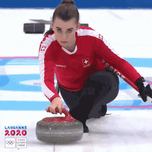 curling youth olympic games careful push release