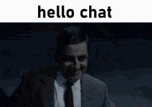 Hello Chat Mr Bean GIF - Hello Chat Mr Bean Xd GIFs