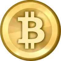 a gold coin with the letter b in the middle