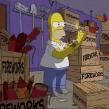 Smoke Fireworks Homer GIF - Smoke Fireworks Homer GIFs