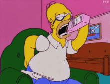 Homer Simpson Scratching GIF - Homer Simpson Scratching Drinking Milk GIFs
