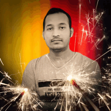 Arun Sharma Baghauchghat Sparklers GIF - Arun Sharma Baghauchghat Sparklers Guy GIFs