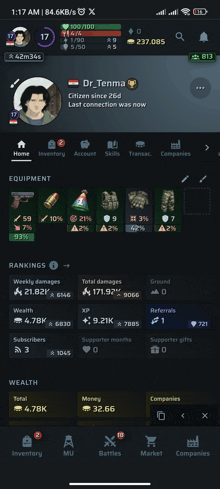 a screenshot of a game with the name dr_tenma