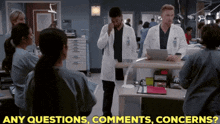 Greys Anatomy Any Questions GIF - Greys Anatomy Any Questions Comments GIFs