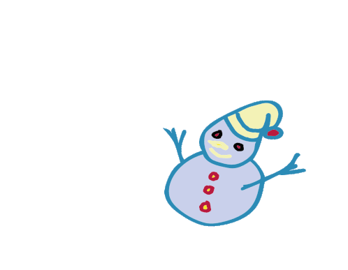 Snowman Blue Sticker - Snowman Blue Maddeals Stickers