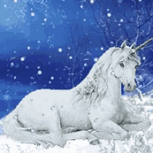 Unicorn Winter GIF - Unicorn Winter Snowing GIFs