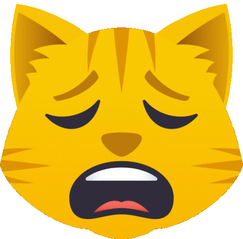 Weary Cat Sticker - Weary Cat Joypixels Stickers