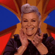 Comedian-dawn-french Clapping GIF