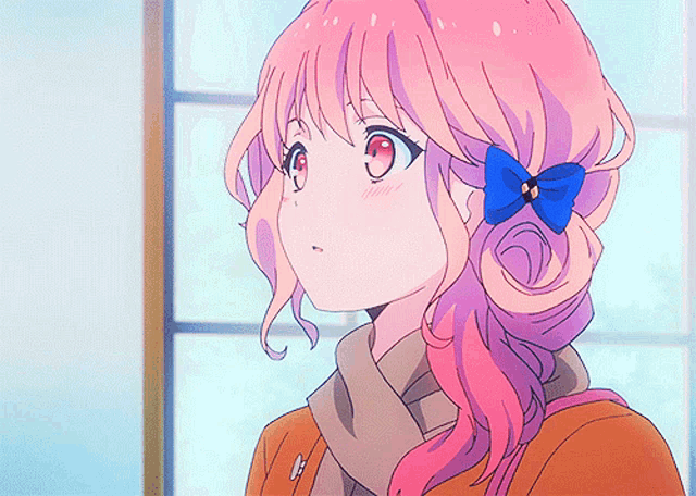 Blue Eyes Pink Hair Anime Girl Neko Kimono HD Anime Girl Wallpapers  HD  Wallpapers  ID 85842