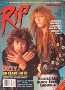 ozzy on the cover of a magazine that says rip