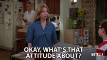 Okay Whats That Attitude About Olie Jenkins GIF - Okay Whats That Attitude About Olie Jenkins Jennifer GIFs