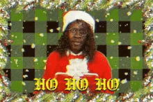 Ho Ho Ho Black Santa GIF - Ho Ho Ho Black Santa GIFs