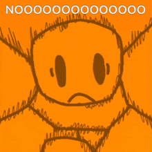 a drawing of an axolotl with a sad face and the word no on the bottom