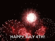 a picture of fireworks with the words happy july 4th