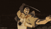 a cartoon of a man holding a sword with imgflip.com at the bottom of the image
