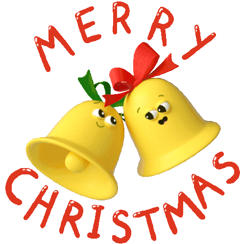 Bells Say Merry Christmas Sticker - Christmas Cheer Bells Bells Are Ringing Stickers