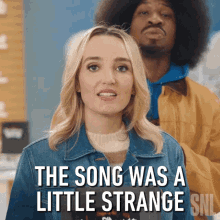 The Song Was A Little Strange Chloe Fineman GIF - The Song Was A Little Strange Chloe Fineman Jonathan Majors GIFs