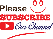 a sign that says " please subscribe our channel "