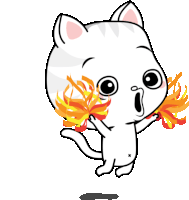 Cheerleader Toofio With Pom Poms Sticker - Toofiothe Cat Pom Poms Cheering Stickers