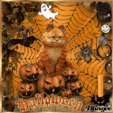 Garfield Halloween GIF - Garfield Halloween Ghost GIFs